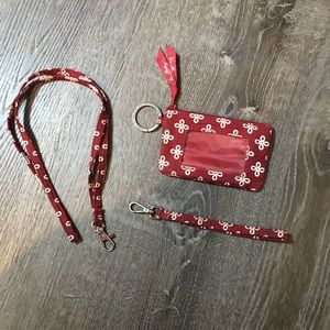 Vera Bradley Alabama Zip Id, Lanyard, and Wristlet